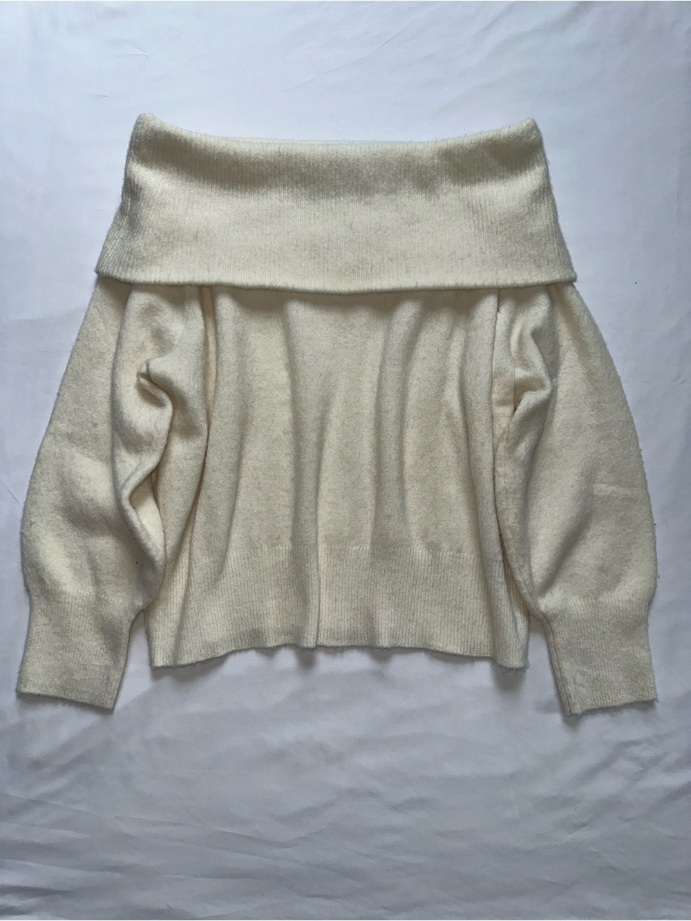 H&M Cream Off-the-Shoulder Sweater